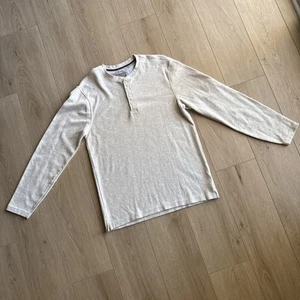 Weatherproof Vintage Henley Shirt Mens XL light Gray Long Sleeve Casual Button - Picture 1 of 7