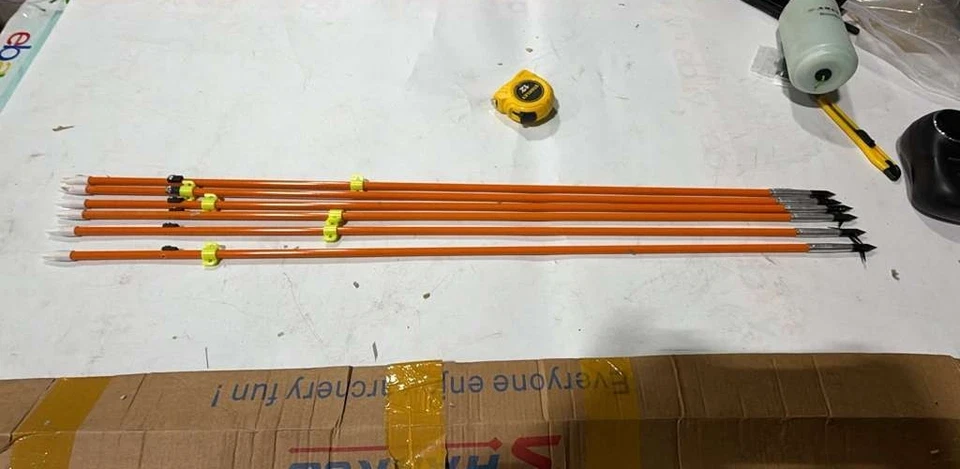 6件射箭弓形钓鱼箭宽头反曲复合弓钓鱼狩猎32.5 — 第 1/3 张图片