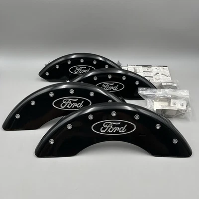 MGP Brake Caliper Covers 2013-23 Ford F-250 350 Super Duty 10235S - Black SIlver - Image 1 of 4