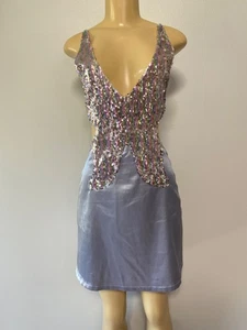 MUÑECAS KILL SUGAR THRILLZ MUJER LENTEJUELAS AZUL VESTIDO TALLA M - Imagen 1 de 6