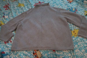 Vintage J Crew Heavy Cotton Pullover Herren XXL Grau Rollkragen Ruderer Fischer 90s - Bild 1 von 5