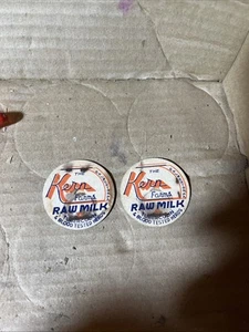 Vintage The KERN FARMS (2) Milchflaschenverschlüsse Palmerton PA Rohmilch - Bild 1 von 3