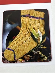 Dusk Socks Adult Size Medium Knitting Pattern Cards Pages - Picture 1 of 3