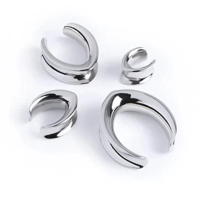 Tunnel Ovale Goccia Argento Ohrtunnel Plug Ohrplug Goccia Tristezza - Immagine 1 di 4