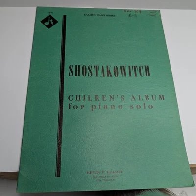 Shostakovich Childrens Album Piano Solo Sheet Music Book Kalmus Series F2 - Image 1 of 4