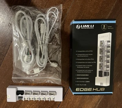 Lian Li Edge Series 4Pin HUB Gold Series - White (EG-HUB01W) - Image 1 of 3