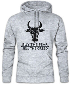 Buy The Fear Sell The Greed Hoodie Kapuzenpullover Bearish Trader Fun Banker