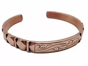 Healing Lama Hand Forged 100% Copper Bracelet. Made with Solid and High Gauge - Picture 1 of 3