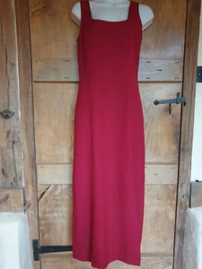 Vintage LAURA ASHLEY Uk 8 Red Elegant Sleeveless Evening Maxi Dress 👗 - Picture 1 of 8