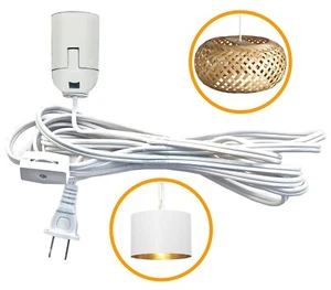 Hanging Lamp Light Cord 12 Feet Lantern Extension Cable with E26 / E27 Socket - Picture 1 of 6