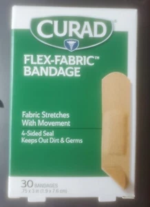 Curad Flex Fabric Bandage Bandaids 30 Pack - Picture 1 of 2