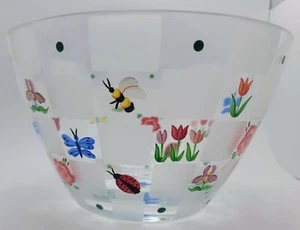 Lenox Hand Painted Nature’s Splendor Butterfly Ladybug  & Bee Bowl In Box - Picture 1 of 8