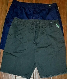 Herren RVCA Shorts Größe X-Large ODER XX-L elastischer Bund Kordelzug blau oder grün - Bild 1 von 6