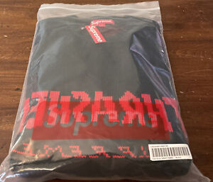 SUPREME THRASHER SWEATER BLACK SIZE LARGE/ FW21 WEEK 5/ AUTHENTIC/ (IN HAND) NEW