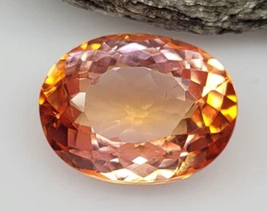 Loose Gemstone Natural Padparadscha Sapphire 13 Ct Certified Oval cut Gem W448 - Picture 1 of 10