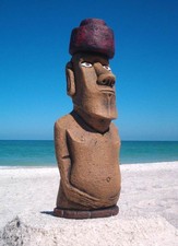 Authentic Easter Island "Completed" Moai Statue "Garden Tiki" 