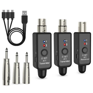 A11 Wireless Microphone Transmitter&Receiver UHF XLR Adapter High Sound Quality - Picture 1 of 15