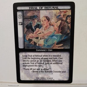 BATTLETECH CCG --- ARSENAL -- TRIAL OF REFUSAL -- NM / MINT - Picture 1 of 1