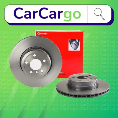 Par de discos de freio traseiro ventilados Brembo para BMW X6 M50d 2011-2019 345 mm - Imagem 1 de 4