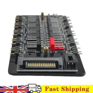 10 Hub 4Pin PWM & 5V 3Pin ARGB Case Fan Hub Adapter SATA Power (10 Hub) - Afbeelding 1 van 11