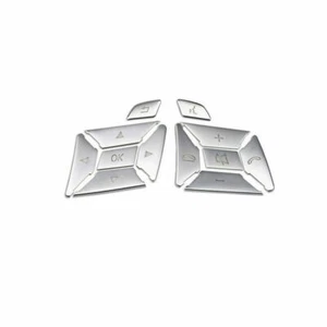 For Benz C-Class 2011-2014 Matte Silver Front Steering Wheel Frame Cover 12pcs - Imagen 1 de 8