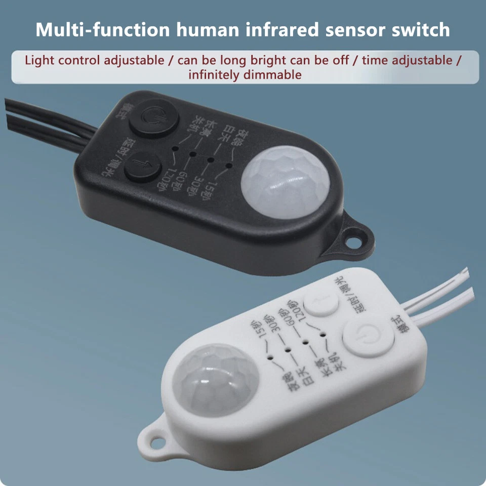 DC 5V-24V 5A PIR Motion Human Infrared Sensor Light Control Switch with DC Cable - Image 1 of 4
