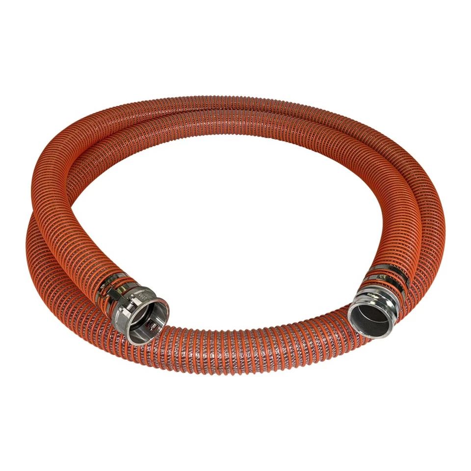 Conjunto de manguera de succión de PVC de alta resistencia de 3", naranja/claro, macho Camlock x hembra... Foto 1 de 1