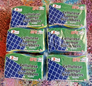 UFO Zellulose Schwamm Schrubber - 3 Stück x 6 - Bild 1 von 4