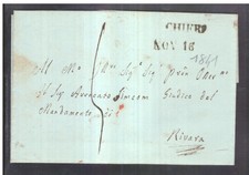 Piego Prefilatelia Timbro Lineare Chieri 1841 WD355