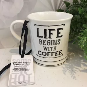 Home Essentials Kaffeetasse Leben beginnt mit Kaffee Neu mit Etikett - Bild 1 von 7