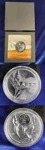 2020 Mongolia 2 Troy Oz 999 Argento Majestic Eagle Nero Proof 1000 Togrog 24462 - Foto 1 di 1