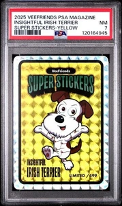 2025 VEEFRIENDS INSIGHTFUL IRISH TERRIER Yellow /499 PSA7 POP 1 - Picture 1 of 2