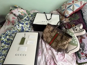 Gucci Ophidia Jumbo GG Tote Bag Purse With Box And Bag - Picture 1 of 18
