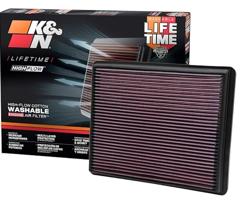 Filtro de aire de repuesto K&N 33-2129 para camioneta Chevy/GMC 1999-2019 y SUV V6/V8 Foto 1 de 1