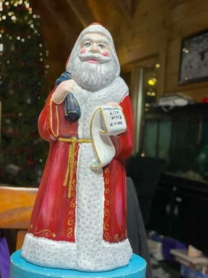 Fenton GLASS  Elegant & Simplistic  Old  Father  Christmas  Santa  Rachelle OOAK - image 1 of 4