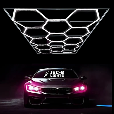 14x Hexagon LED Deckenleuchte Garagenbeleuchtung ALUMINIUM Werkstattbeleuchtung - Bild 1 von 4