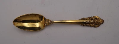Cuchara para servir grande barroca con acento dorado de Wallace Sterling 8 3/4" Foto 1 de 2