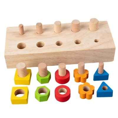 MARKENLOS Montessori Toy Twist Screws Wooden Nuts & Bolts Kit, Entwicklung Der