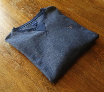 Pull homme col rond GANT taille 2XL bleu marine NEUF - Photo 1/4