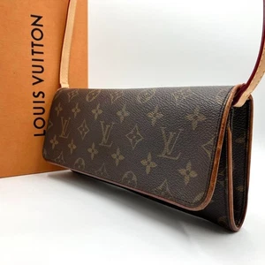 LOUIS VUITTON Pochette Twin GM Monograma M51852 Usado Auténtico Sin Caja - Imagen 1 de 15