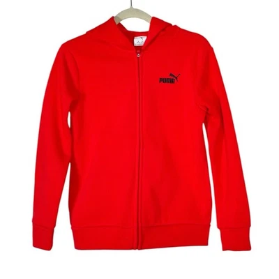 Sudadera con Capucha Puma Niños Niños Roja Cremallera Completa Talla M 10-12 Polar Logo Usada en Excelente Condición Foto 1 de 4