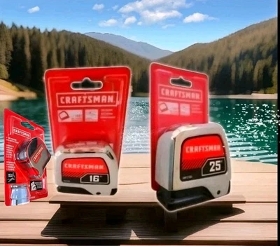 Combination of 3 Craftsman Tape Measure, stainless steel, 16 ft ,9 Ft and 25ft - Image 1 of 3