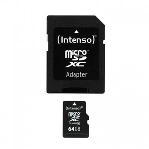 Intenso 64GB Micro SDHC Card CL10 mit Adapter/ für Card Recorder - Zdjęcie 1 z 1