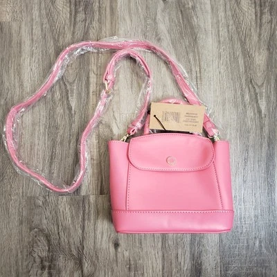 NWT Steve Madden Bubble Gum Bright Pink Crossbody Top Handle Small Purse Bag - Image 1 of 4