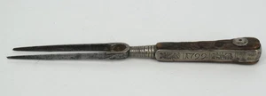 Seltene Gabel Fuhrmannsbesteck Kutscherbesteck datiert 1799 - Bild 1 von 14