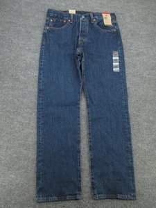Levis 501 Original Jeans Mens 31x30 Blue Denim Button Fly Straight Leg 005010194 - Picture 1 of 12