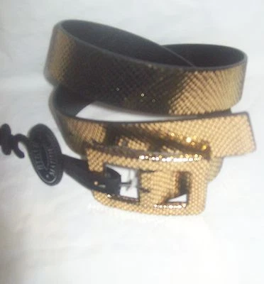 STEVE MADDEN  GOLD/BLACK REVERSIBLE BELT  NWT SZ S - Image 1 of 2