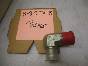 PARKER MALE ELBOW, 8-8 CTX, 1/2" JIC MALE X 1/2" NPT MALE, STEEL - Picture 1 of 3