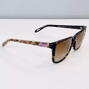 Ralph Lauren Womens Sunglasses Tortoise Pink Logo Plaid Brown Gradient 57-15-135 - Picture 1 of 14