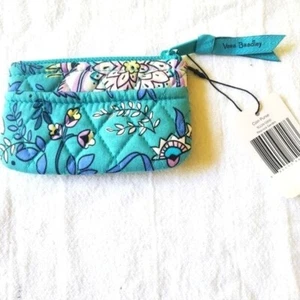 Vera Bradley Neu mit Etikett Garten Blumen Reißverschluss Geldbörse - Bild 1 von 5